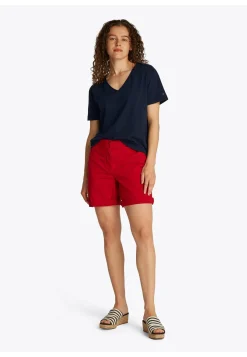 Damen T-Shirt aus Bio-Baumwolle SLUB CROP V-NK