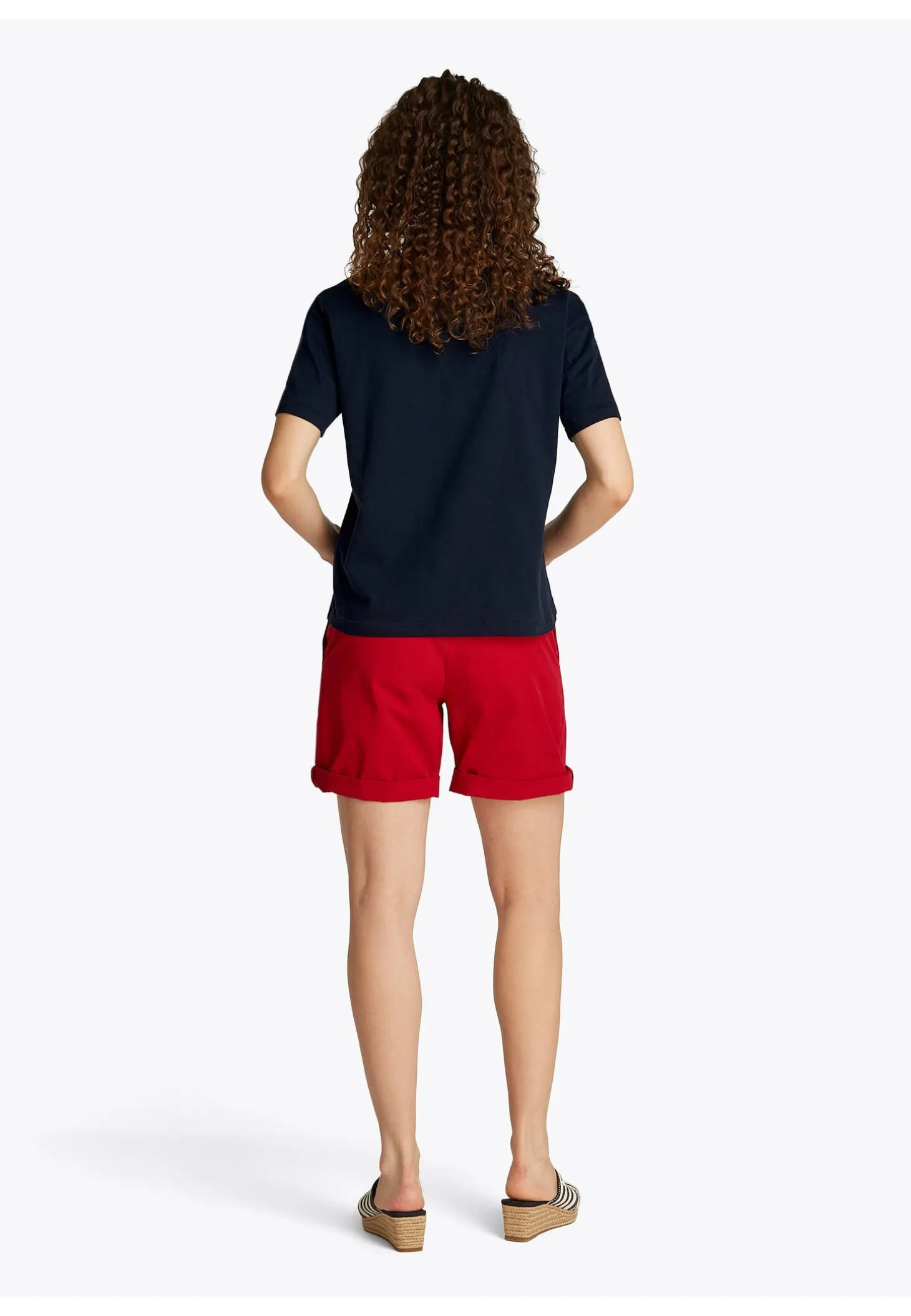 Damen T-Shirt aus Bio-Baumwolle SLUB CROP V-NK