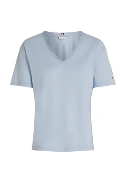 Damen T-Shirt aus Bio-Baumwolle SLUB CROP V-NK