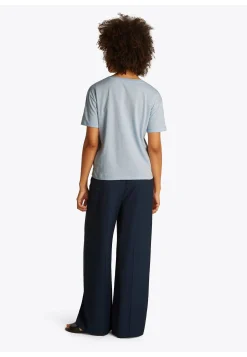 Damen T-Shirt aus Bio-Baumwolle SLUB CROP V-NK