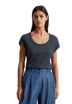 Damen T-Shirt aus Pointelle Jersey