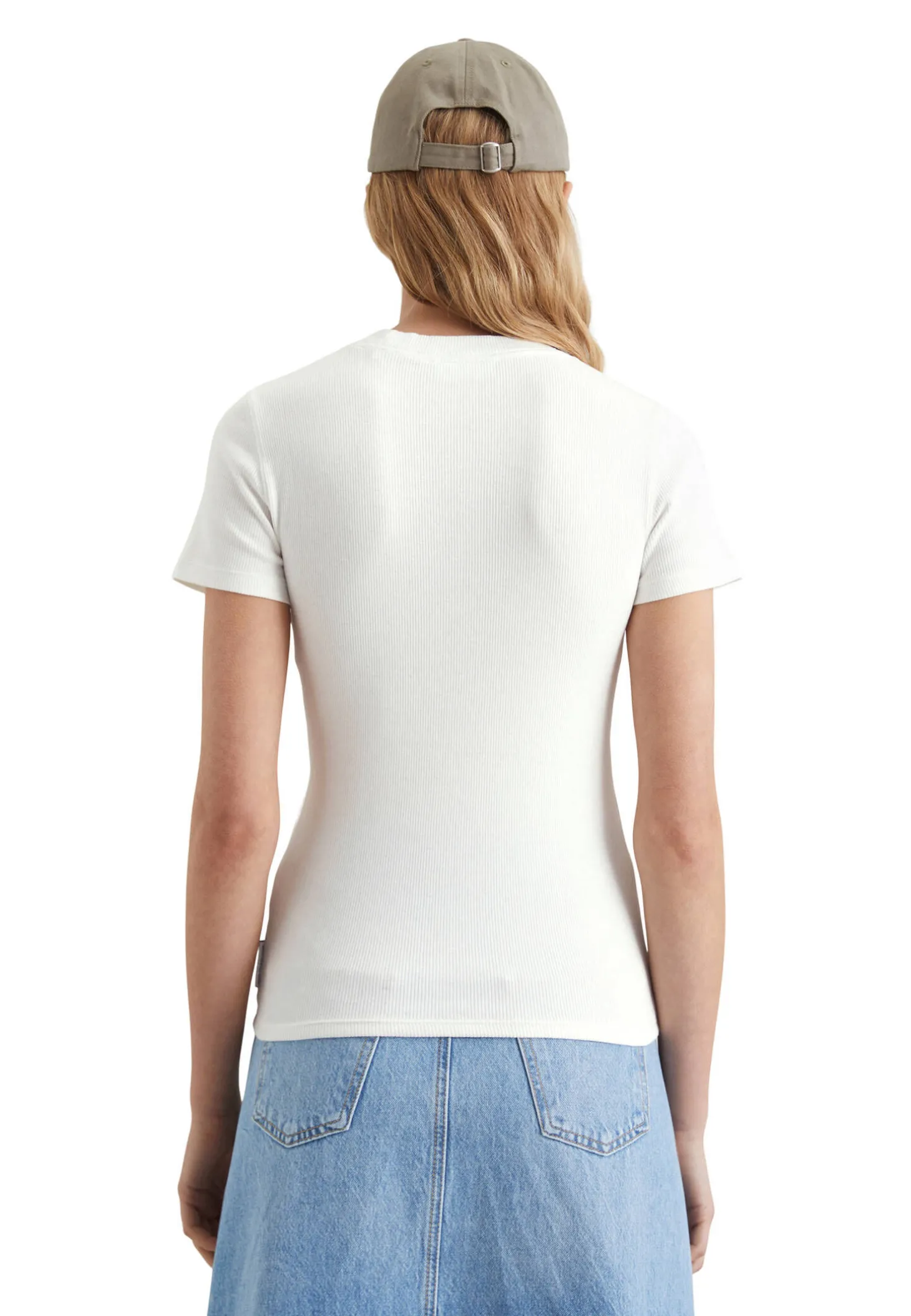 Damen T-Shirt aus Rippjersey Slim Fit