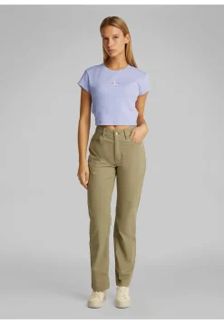 Damen T-Shirt mit Baumwolle Cropped Fit