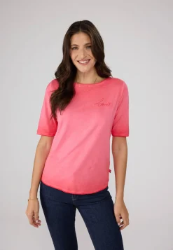 Damen T-Shirt mit gesticktem Love CANDICEEP