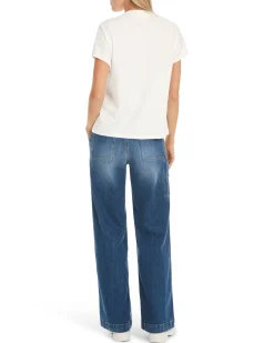 Damen T-Shirt mit Katzen-Dessin