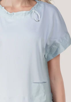 Damen T-Shirt mit Kordelzug und Tasche