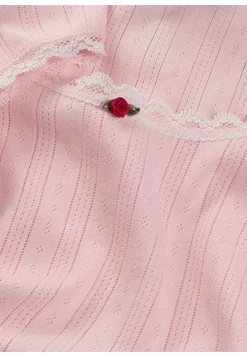 Damen T-Shirt mit Pointelle-Muster