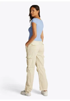 Damen T-Shirt mit Pointelle-Muster