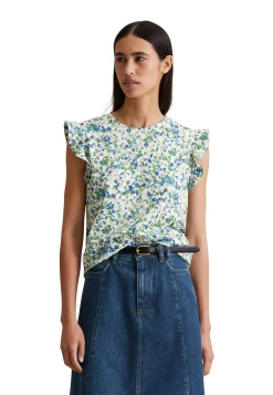 Damen T-Shirt mit Volants Relaxed Fit