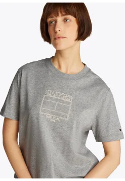 Damen T-Shirt MODRN OUTLINE FLAG C-NK TEE