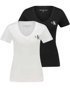 Damen T-Shirt MONOLOGO V-NECK TEE 2er-Pack