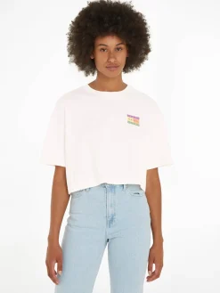Damen T-Shirt SUMMER FLAG Cropped Fit