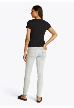 Damen T-Shirt TJW SLIM BUTTON RIB C-NECK Slim Fit