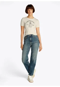 Damen T-Shirt TJW SLIM CREST NYC RINGER TEE Slim Fit