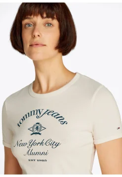 Damen T-Shirt TJW SLIM CREST NYC RINGER TEE Slim Fit