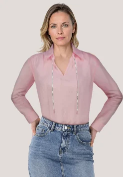 Damen Tunikabluse aus Ramie Relaxed Fit