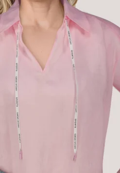 Damen Tunikabluse aus Ramie Relaxed Fit