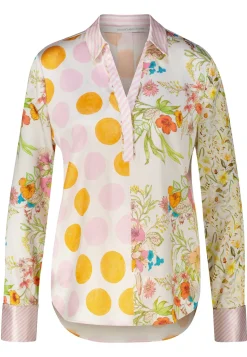 Damen Tunikabluse mit Seide