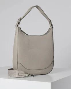 Damen Umhängetasche aus genarbtem Leder HOBO BAG M