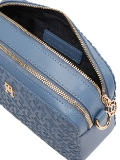 Damen Umhängetasche mit geprägten TH-Monogramme