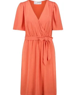 Damen Wickelkleid SLFLENIA SHORT WRAP DRESS
