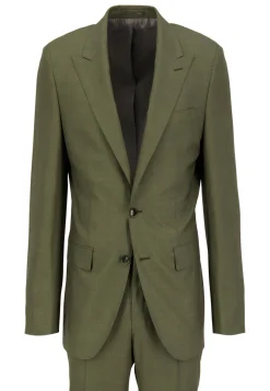 Herren Anzug Schurwolle mit Seide L-HARVERS Slim Fit