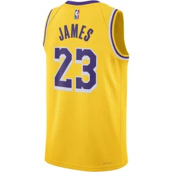Herren Basketballtrikot NBA LOS ANGELES LAKERS LEBRON JAMES-SWINGMAN JERSEY ICON