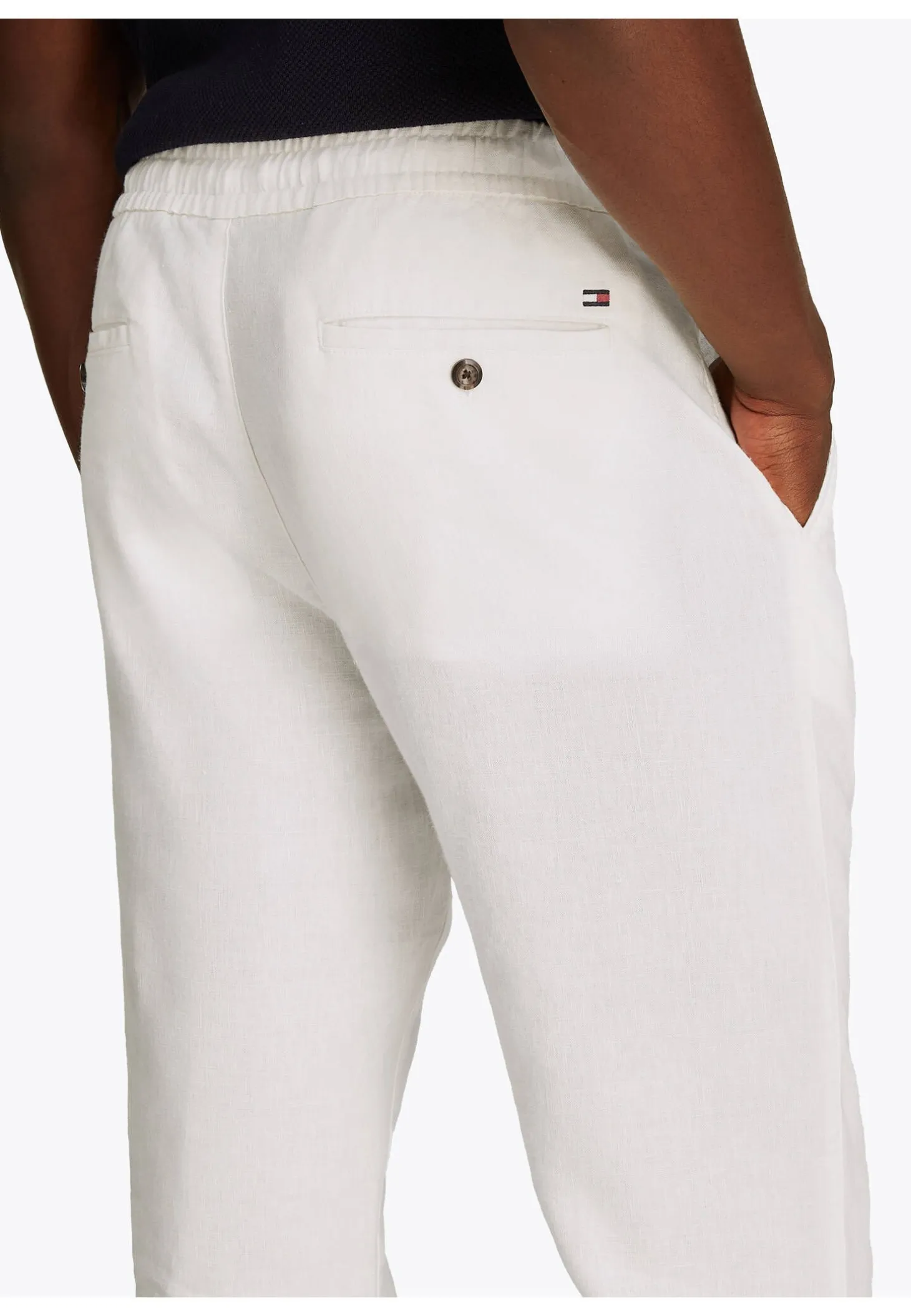 Herren Chinohose mit Leinen HARLEM SORONA LINEN Relaxed Tapered Fit
