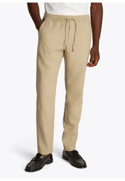 Herren Chinohose mit Leinen HARLEM SORONA LINEN Relaxed Tapered Fit