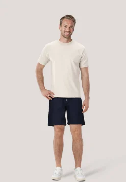 Herren Chinoshorts mit Leinen Tapered Fit