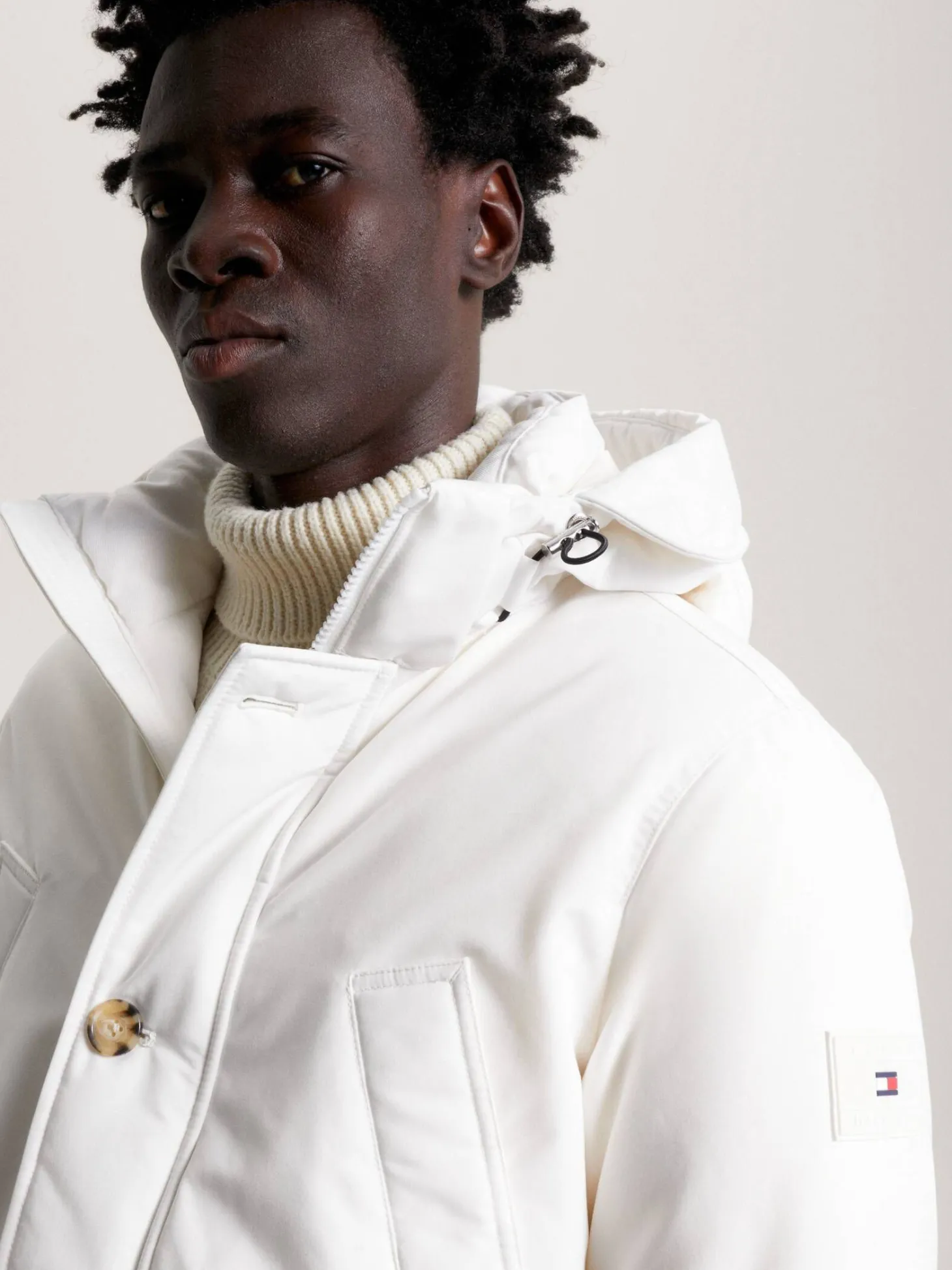 Herren Daunenjacke mit Kapuze ROCKIE NON FUR DOWN PARKA