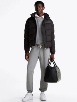 Herren Daunenjacke mit Kapuze MIX DOWN PUFFER Regular Fit