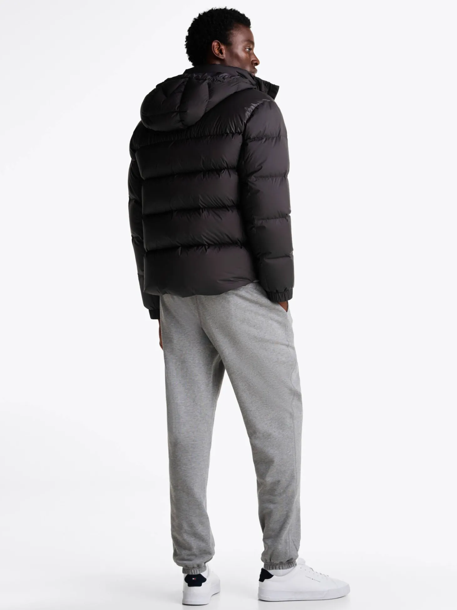 Herren Daunenjacke mit Kapuze MIX DOWN PUFFER Regular Fit