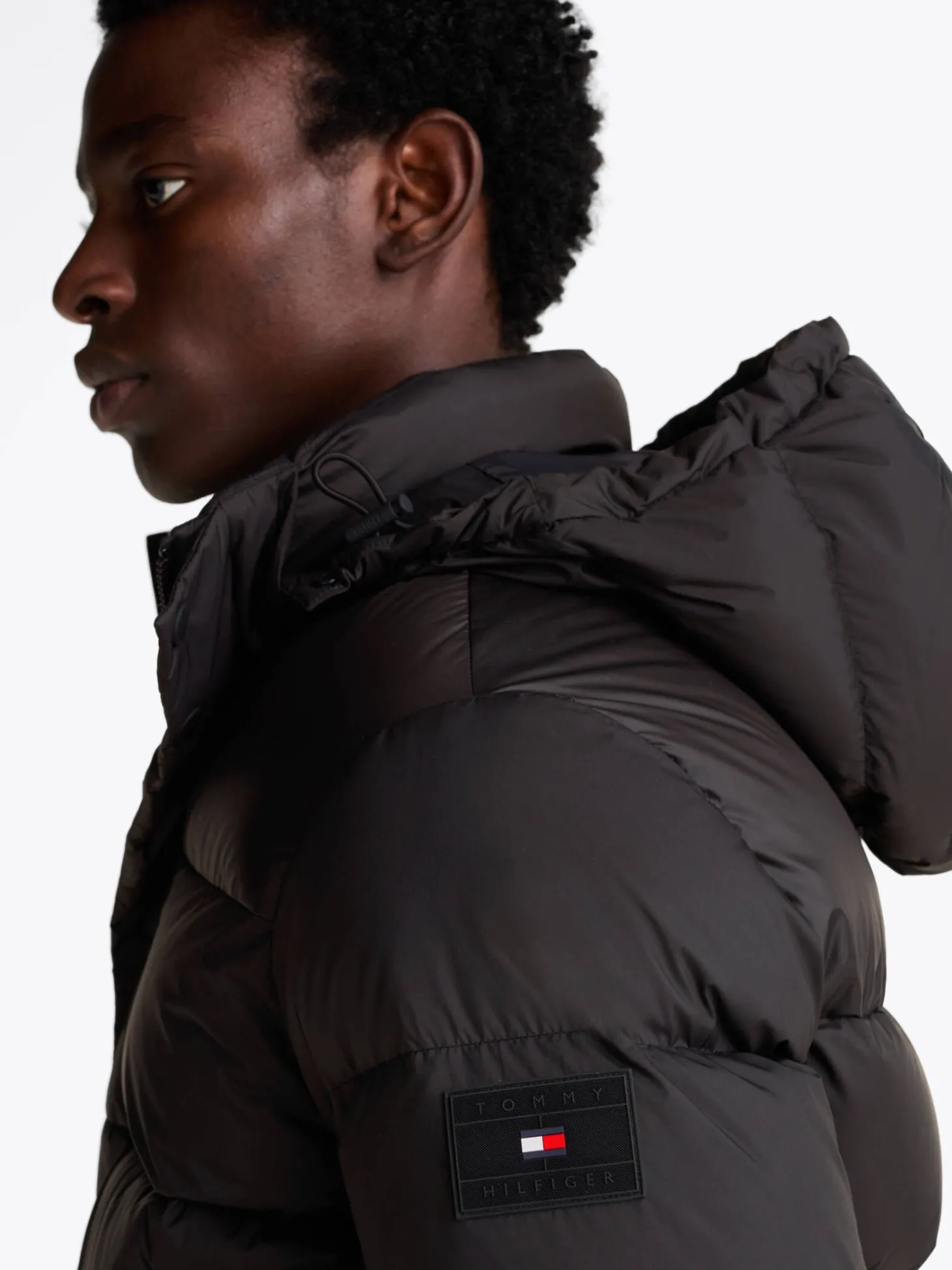 Herren Daunenjacke mit Kapuze MIX DOWN PUFFER Regular Fit