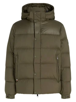 Herren Daunenjacke mit Kapuze MIX DOWN PUFFER Regular Fit