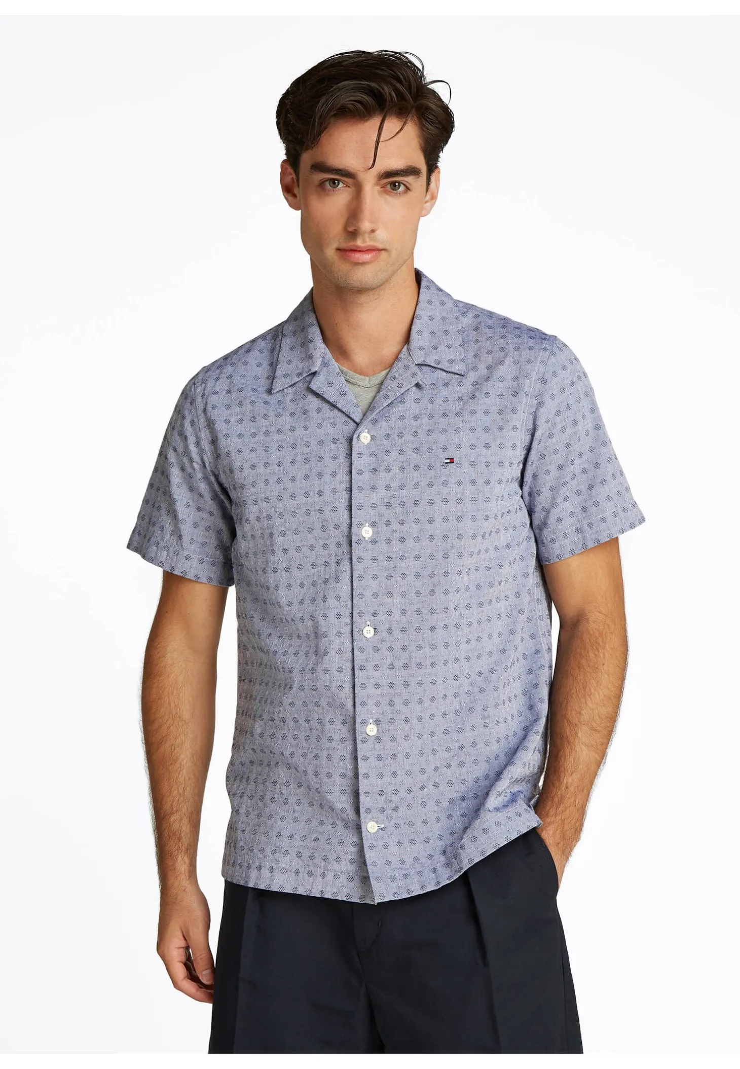 Herren Freizeithemd aus Baumwolle und Leinen