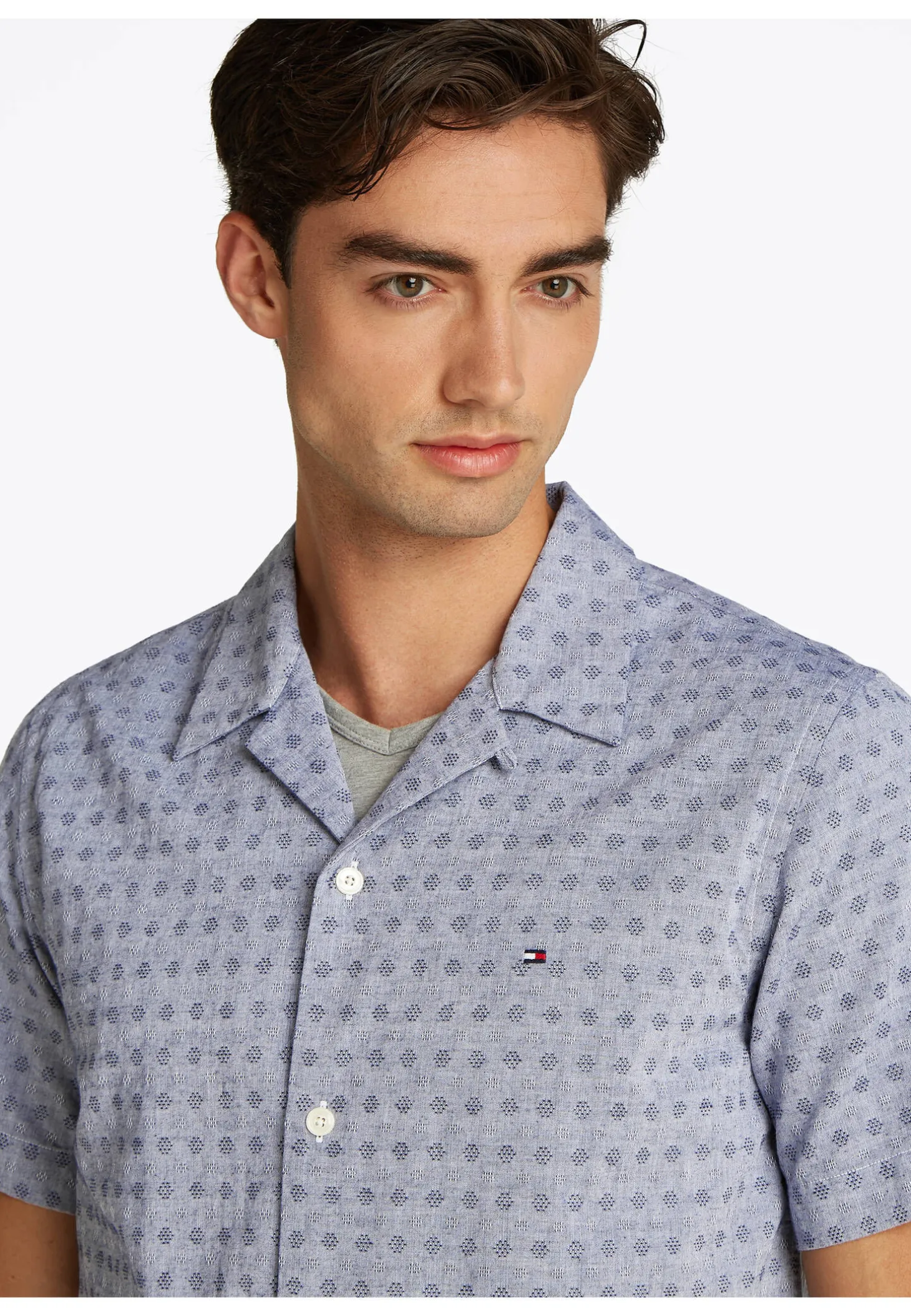 Herren Freizeithemd aus Baumwolle und Leinen