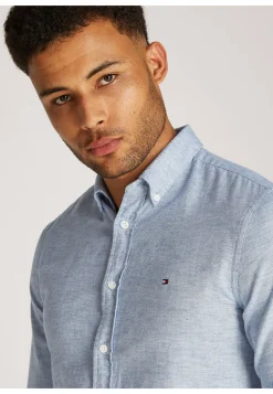 Herren Freizeithemd mit Leinen Regular Fit