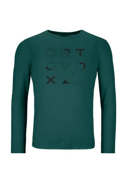 Herren Funktionsshirt mit Merinowolle 185 MERINO BRAND OUTLINE LS M