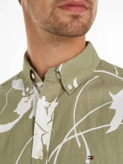 Herren Hemd LARGE TROPICAL PRINT Regular Fit Kurzarm