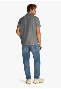 Herren Hemd aus Baumwolle und Leinen TJM LINEN BLEND CAMP Regular Fit