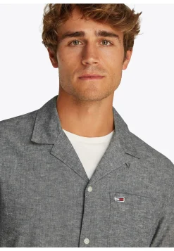 Herren Hemd aus Baumwolle und Leinen TJM LINEN BLEND CAMP Regular Fit