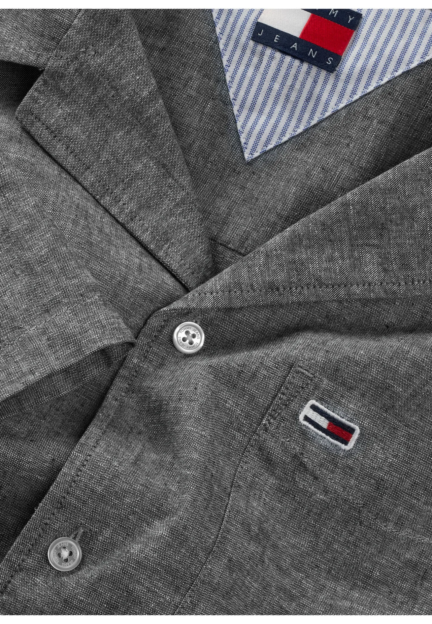 Herren Hemd aus Baumwolle und Leinen TJM LINEN BLEND CAMP Regular Fit