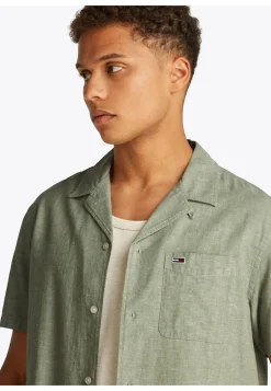 Herren Hemd aus Baumwolle und Leinen TJM LINEN BLEND CAMP Regular Fit