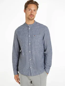 Herren Hemd aus Baumwoll-Leinenmischung MAO LINEN BLEND SHIRT Regular Fit