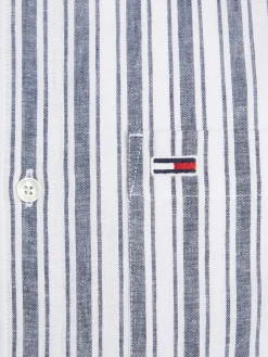 Herren Hemd aus Baumwoll-Leinenmischung MAO STRIPE LINEN BLEND SHIRT