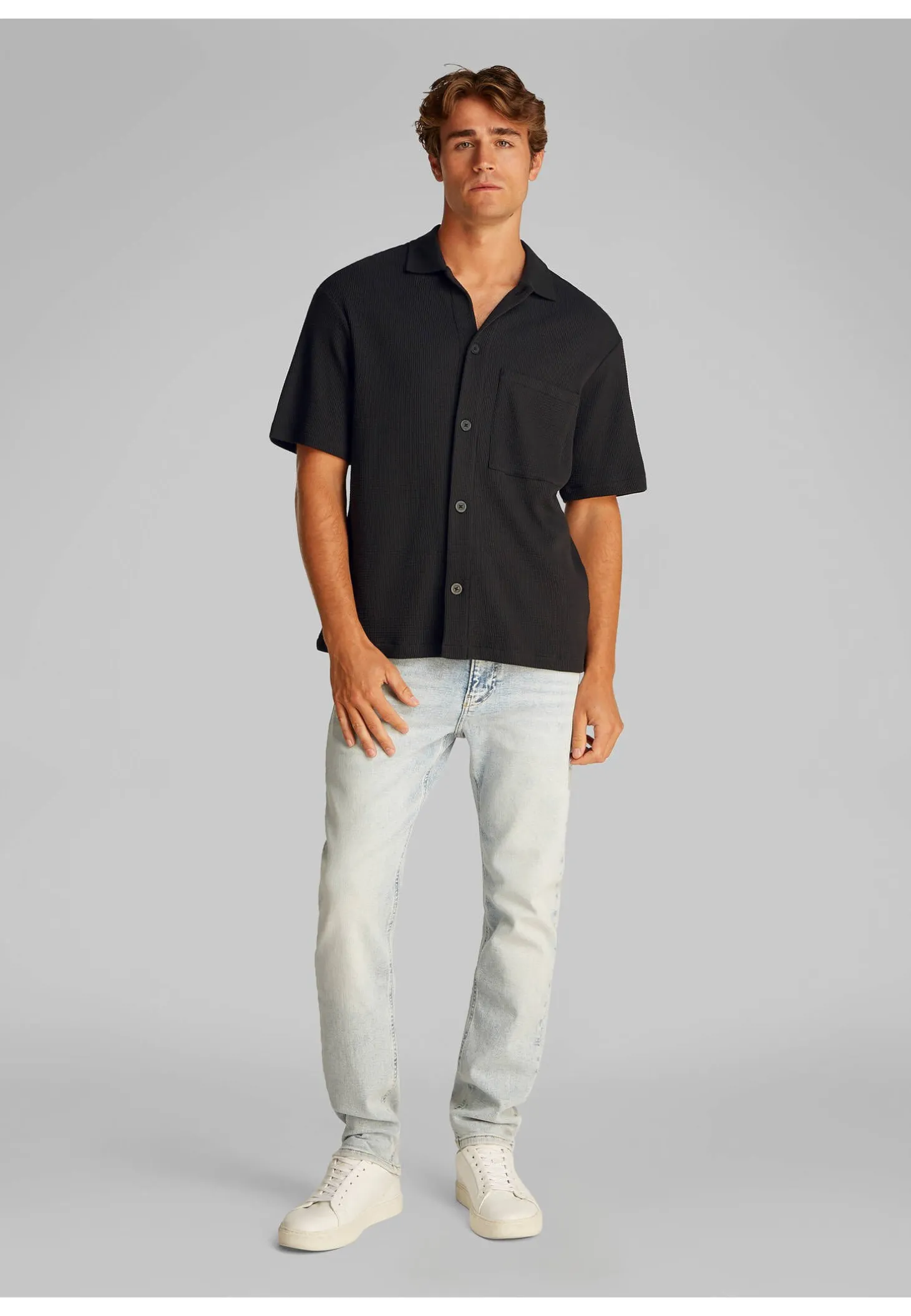 Herren Hemd CHUNKY WAFFLE