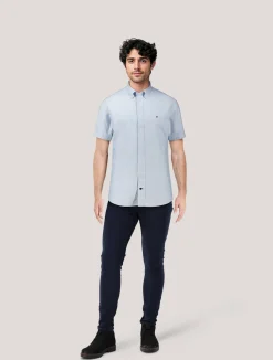 Herren Hemd CL-W OXFORD STRIPE SHIRT Regular Fit Kurzarm