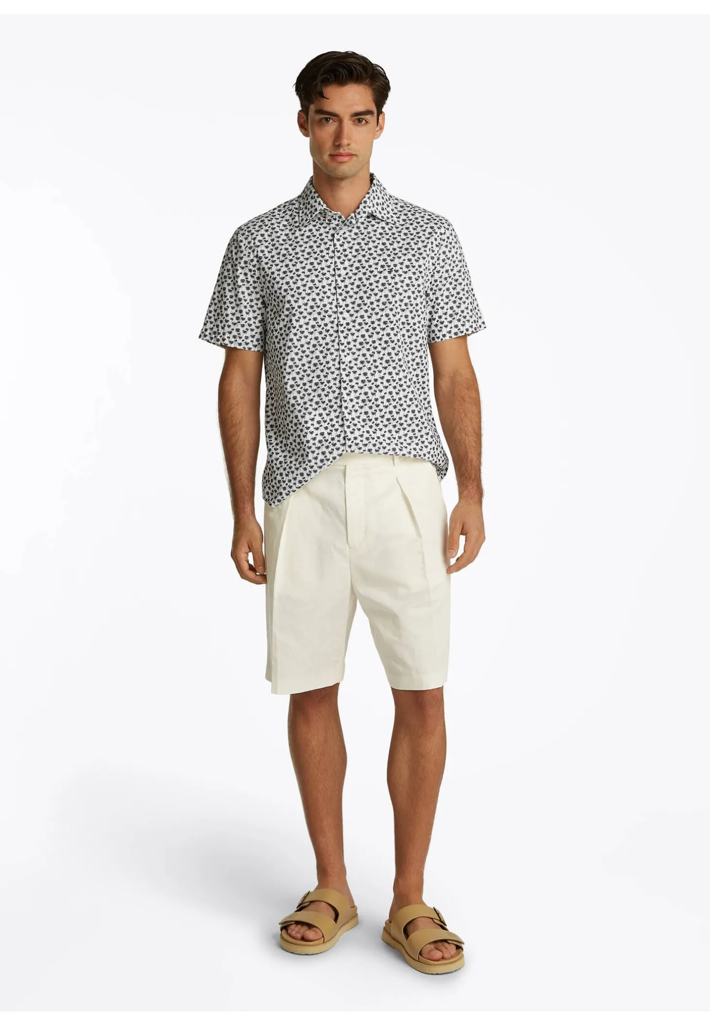 Herren Hemd FLEX POPLIN PALM SF SHIRT Slim Fit