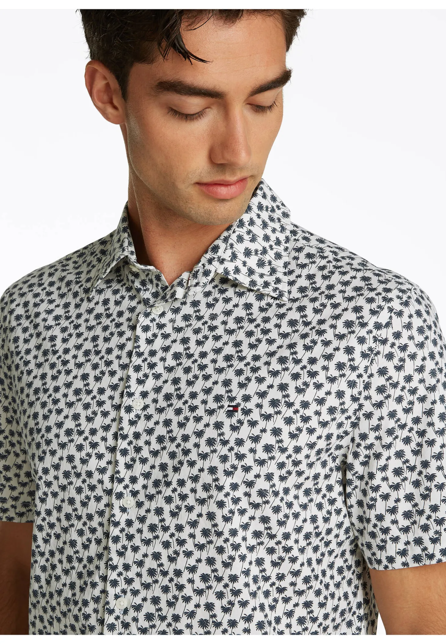 Herren Hemd FLEX POPLIN PALM SF SHIRT Slim Fit